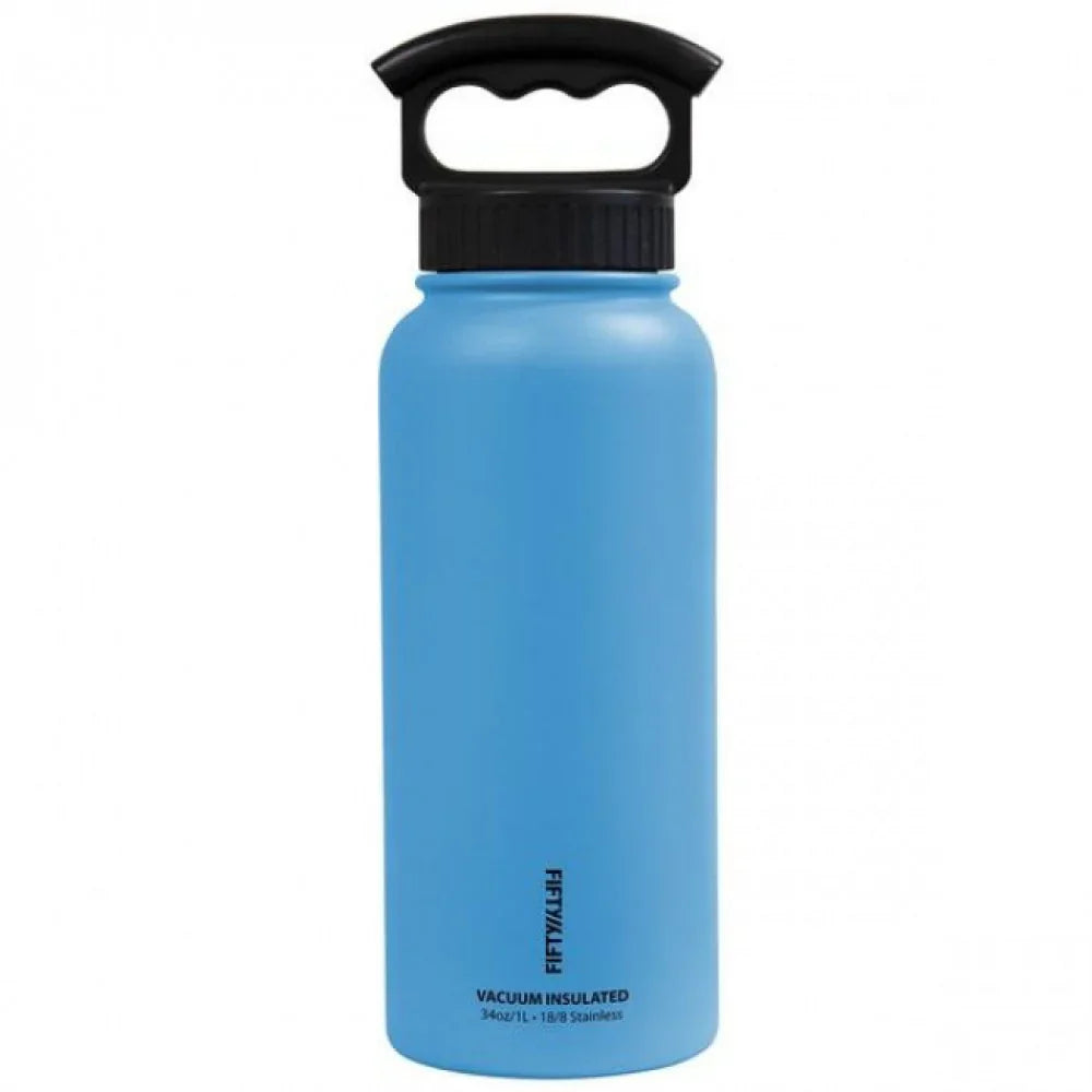 Fifty/Fifty 1L Bottle 3 Finger Lid - Blue - Tashqila Fifty/Fifty 1L Bottle 3 Finger Lid - Blue - Tashqila